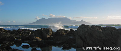 Blick auf Tafelberg aus Richtung Norden